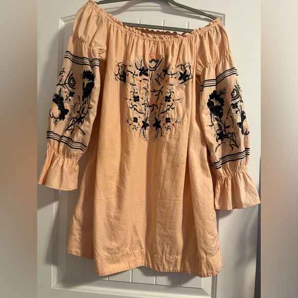 FREE PEOPLE Embroidered Tunic Dress small - Picture 7 of 7